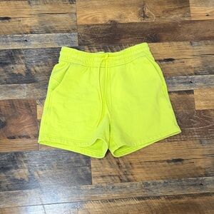 Lululemon Yellow Loungeful High-Rise Short 4" Drawstring Shorts